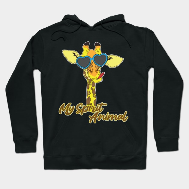 Giraffes are my Spirit Animal Hoodie by Designs by Darrin